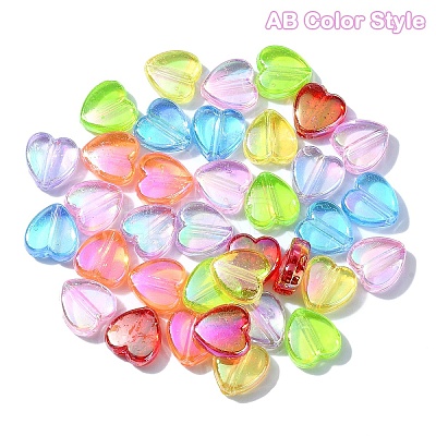 7 Colors Transparent Acrylic Beads OACR-YW0001-95-1
