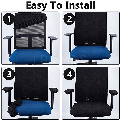 Polyester Chair Pad & Back & Handrail Cover Sets AJEW-WH0077-049A-1
