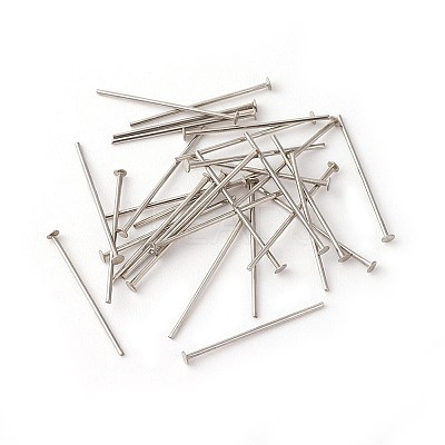 Tarnish Resistant 304 Stainless Steel Flat Head Pins STAS-G185-07P-0.5x14mm-1