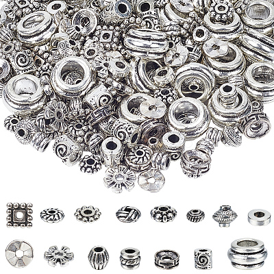 300Pcs 15 Styles Tibetan Style Alloy Beads Set FIND-SP0002-16B-1