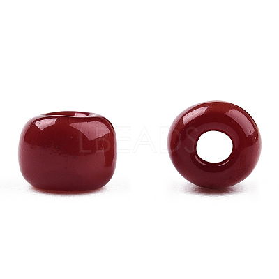 6/0 Opaque Colours Round Glass Seed Beads X-SEED-A010-4mm-45B-1
