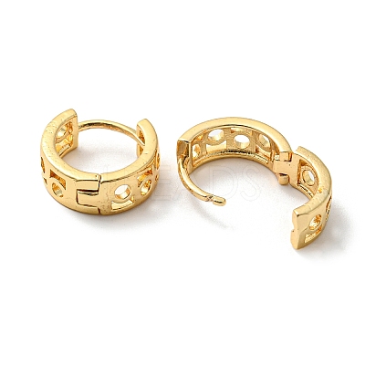 Brass Hollow Hoop Earrings EJEW-M236-01B-G-1