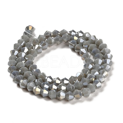 Opaque Solid Color Electroplate Glass Beads Strands GLAA-F029-P4mm-A14-1