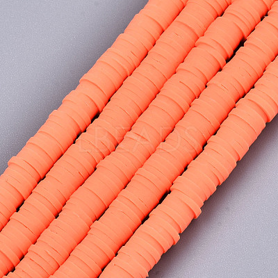 Handmade Polymer Clay Beads Strands CLAY-R089-6mm-124-1