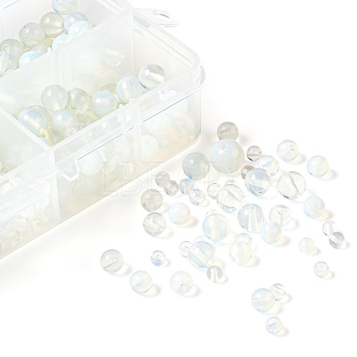 340Pcs 4 Sizes Opalite Beads G-LS0001-28-1