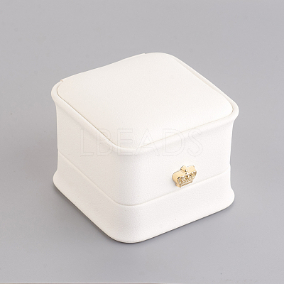 PU Leather Ring Gift Boxes LBOX-L005-A03-1