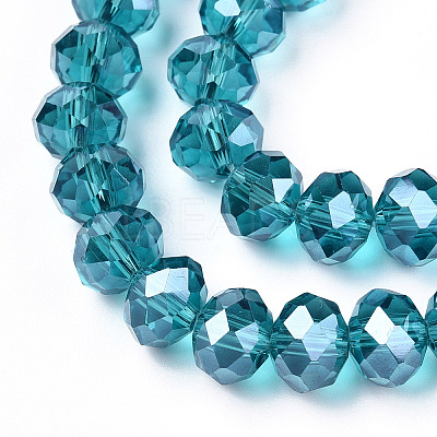 Electroplate Glass Beads Strands X-EGLA-A034-T10mm-A33-1