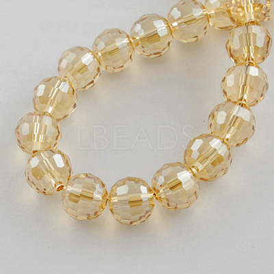 Electroplate Glass Bead Strands EGLA-R041-8mm-02-1