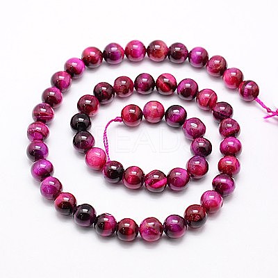 Natural Tiger Eye Beads Strands G-G544-10mm-02-1