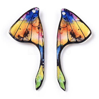 Epoxy Resin Wing Pendants RESI-TAC0021-96I-1