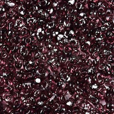 Picasso Spray Painted Glass Seed Beads SEED-T006-04-21-1
