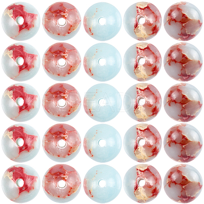100Pcs Synthetic Aqua Terra Jasper Beads G-SP0001-34-1
