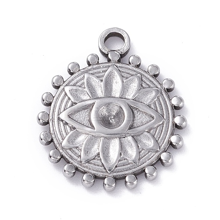 Tarnish Resistant 304 Stainless Steel Pendant Rhinestone Cabochons STAS-P288-13P-1