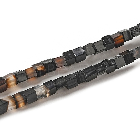 Natural Coffee Agate Beads Strands G-B064-A24-1