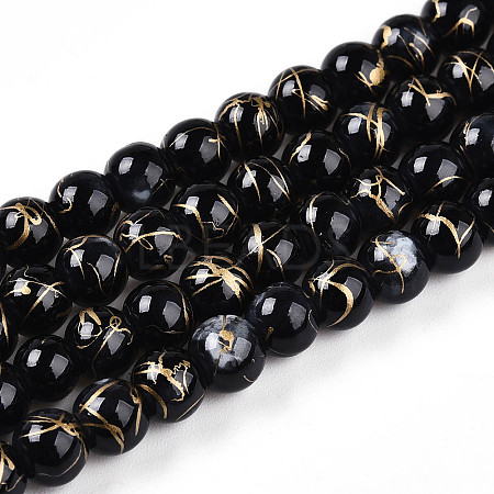 Baking Paint Glass Beads X1-DGLA-N003-6mm-B10-1