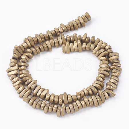 Electroplate Non-magnetic Synthetic Hematite Beads Strands G-P367-H-07-1