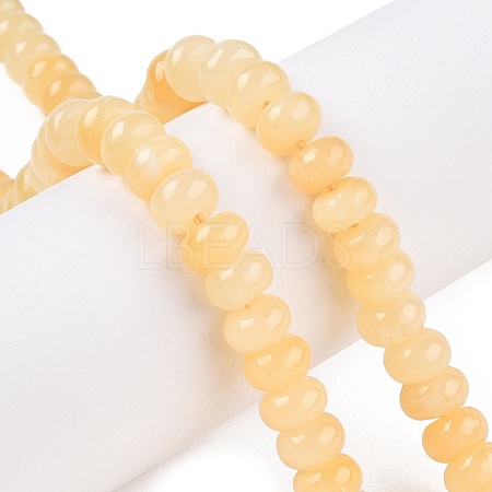 Natural Yellow Jade Beads Strands X-G-T138-74B-1