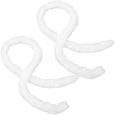 2Pcs Faux Fur Chenille Stick Fabric Roll for Christmas Tree Decor or Wreath Bows Craft FIND-CY0002-09-1