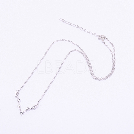 Alloy Rhinestone Pendants Necklaces NJEW-WH0007-02B-1