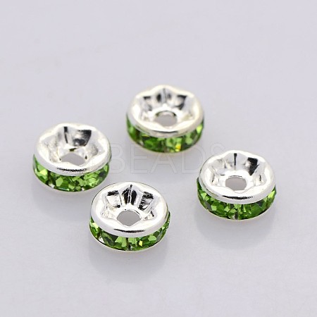 Brass Grade A Rhinestone Spacer Beads RB-A014-Z7mm-07S-1