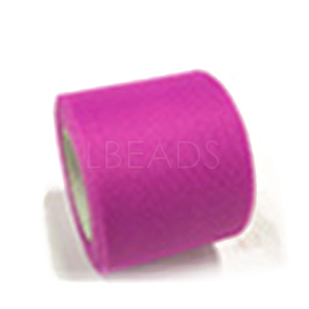 50 Yards Elastic Polyester Deco Mesh Ribbons SRIB-WH0011-129K-1
