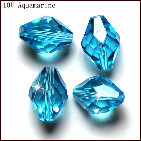 Imitation Austrian Crystal Beads SWAR-F054-9x6mm-10-1