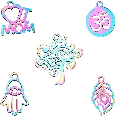 201 Stainless Steel Pendants STAS-AR0001-02-1