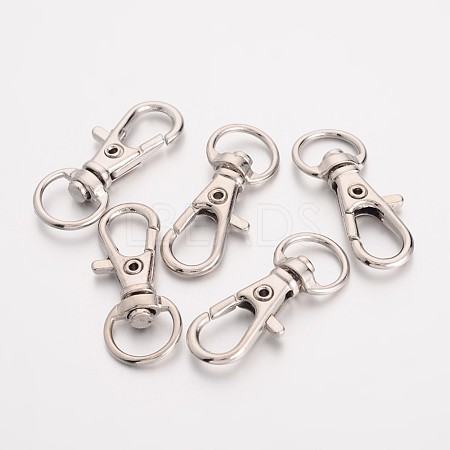 Alloy Swivel D Rings Lobster Claw Clasps X-E548Y-1