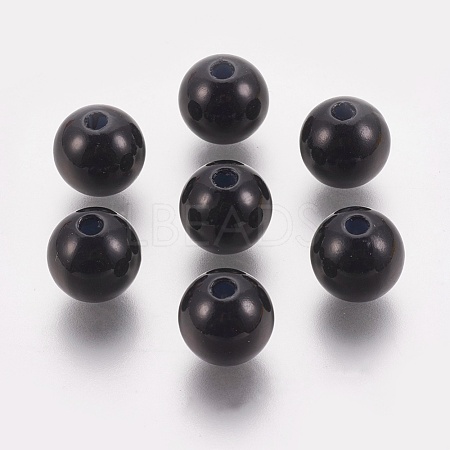 ABS Plastic Imitation Pearl Beads X-KY-G009-3mm-01-1