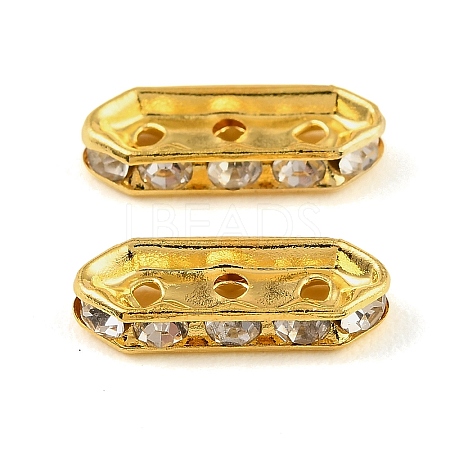 Brass Crystal Rhinestone Spacer Bars RB-T019-01C-G-1