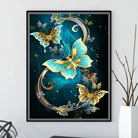 DIY Butterfly Theme Diamond Painting Kits DIAM-PW0004-034E-1
