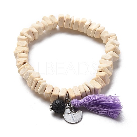 Stretch Charm Bracelets BJEW-JB05522-04-1