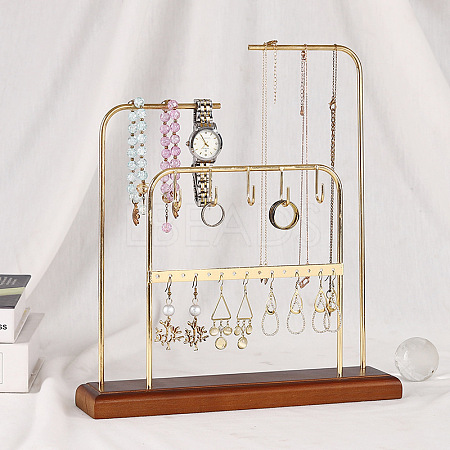 Rectangle Iron Jewelry Display Stands ODIS-F001-04G-1