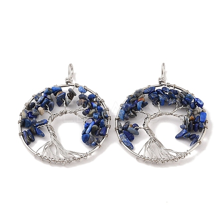 Natural Dyed Lapis Lazuli Big Pendants G-G910-K31-P-1