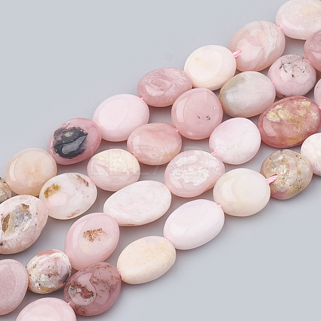 Natural Pink Opal Beads Strands X-G-S331-8x10-016-1