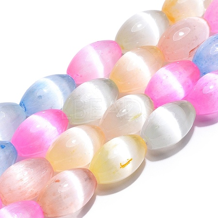 Dyed Natural Selenite Beads Strands G-T138-233M-1