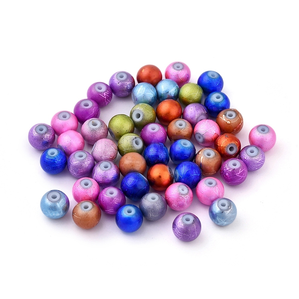 Baking Painted Drawbench Glass Beads - Lbeads.com