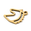 Golden Plated 304 Stainless Steel Pendants STAS-L271-01G-06-2