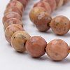 Natural Wood Lace Stone Beads Strands G-Q462-105-10mm-3