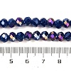 Baking Electroplate Glass Beads Strands X1-DGLA-A039-J8mm-B04-4