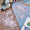 3D Flower Beading Polyster Embroidery Ornaments Accessories DIY-WH0622-001B-5