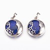 Natural Lapis Lazuli Pendants G-P378-B05-1