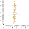 Tassel Brass Micro Pave Clear Cubic Zirconia Big Pendants KK-L271-01G-09-3