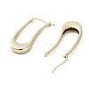 Twist Oval Brass Hoop Earrings EJEW-G371-03G-2