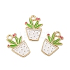 Alloy Enamel Pendants ENAM-G211-01G-07-4