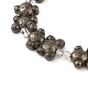 Electroplated Natural Pyrite Beads Strands G-Q187-02B-3