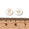 Natural Freshwater Shell Flat Round Beads X-SHEL-C009-01E-3