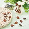 SUNNYCLUE 15 Pairs Walnut Wood Teardrop Stud Earring Findings EJEW-SC0001-29-4