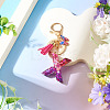 Alloy Resin Butterfly Keychains KEYC-TADJ0002-02G-X-4