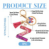 Alloy Resin Butterfly Keychains KEYC-TADJ0002-02G-Z-3